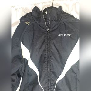 Spyder XT 5000 Womens Ski Snowboard Jacket Coat Size M BlackWhite Insulated Hood